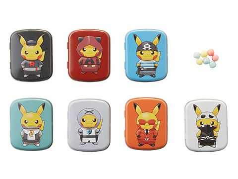 団員ごっこピカチュウのグッズ、スカル団が追加。これまでの各団のロゴ