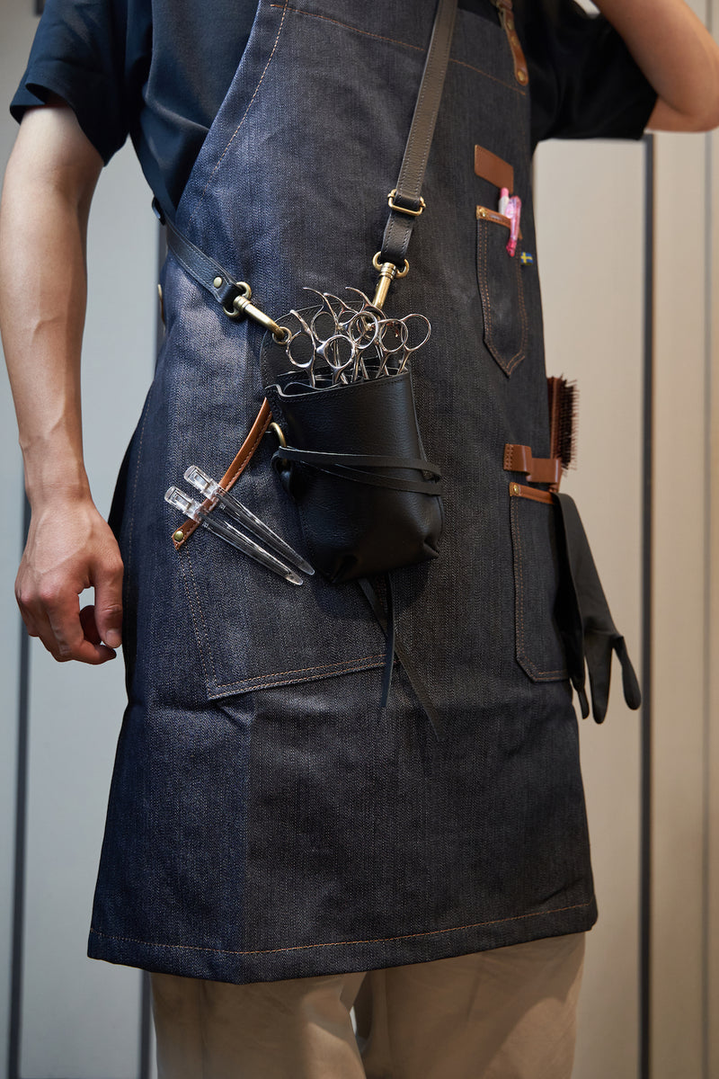 再入荷】シザーケース ぴーなつ3 ブラック 本革 4丁 – POCKE