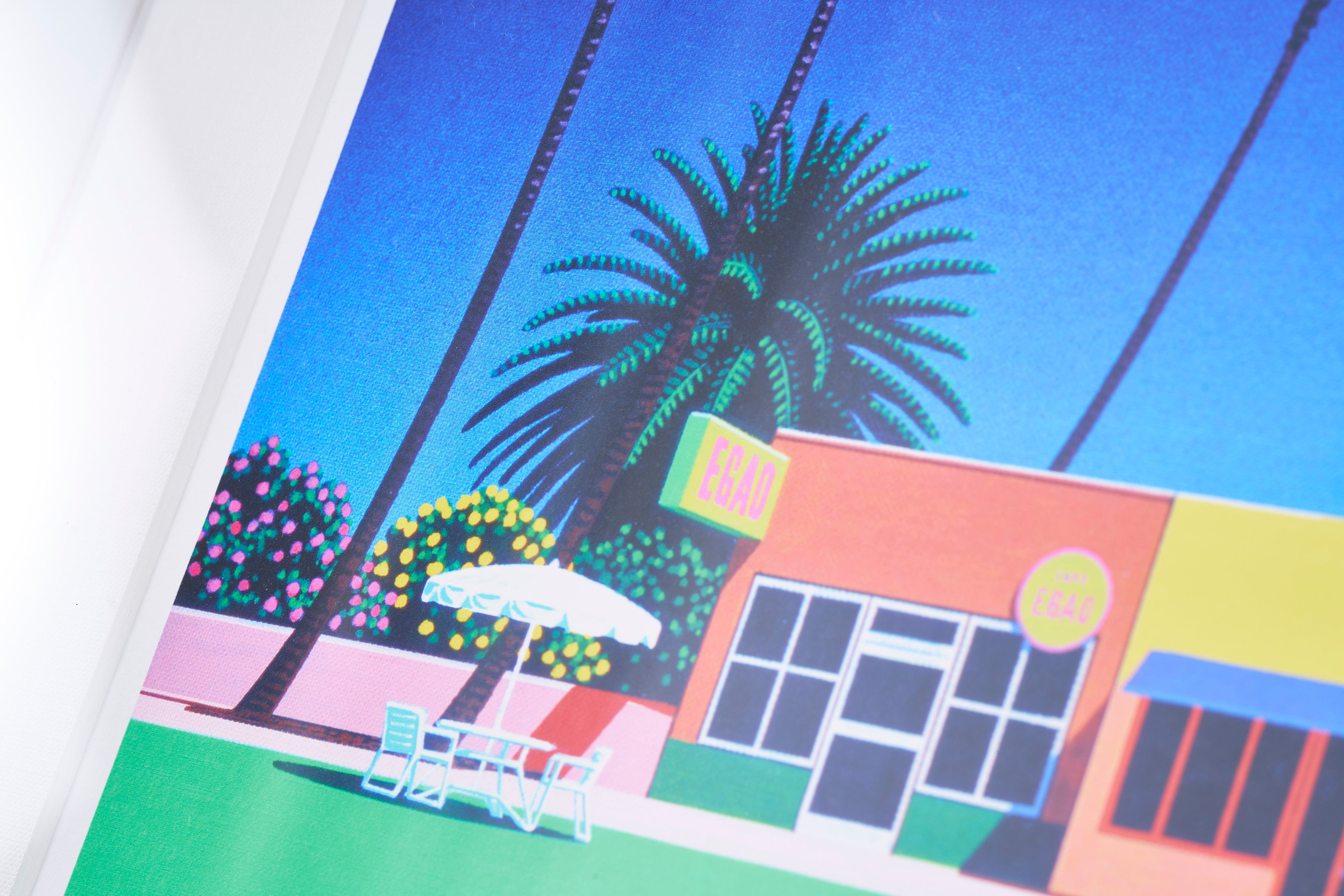 永井博 （版画額装品/ジクレー）サイン入り 80部限定 永井博 （版画