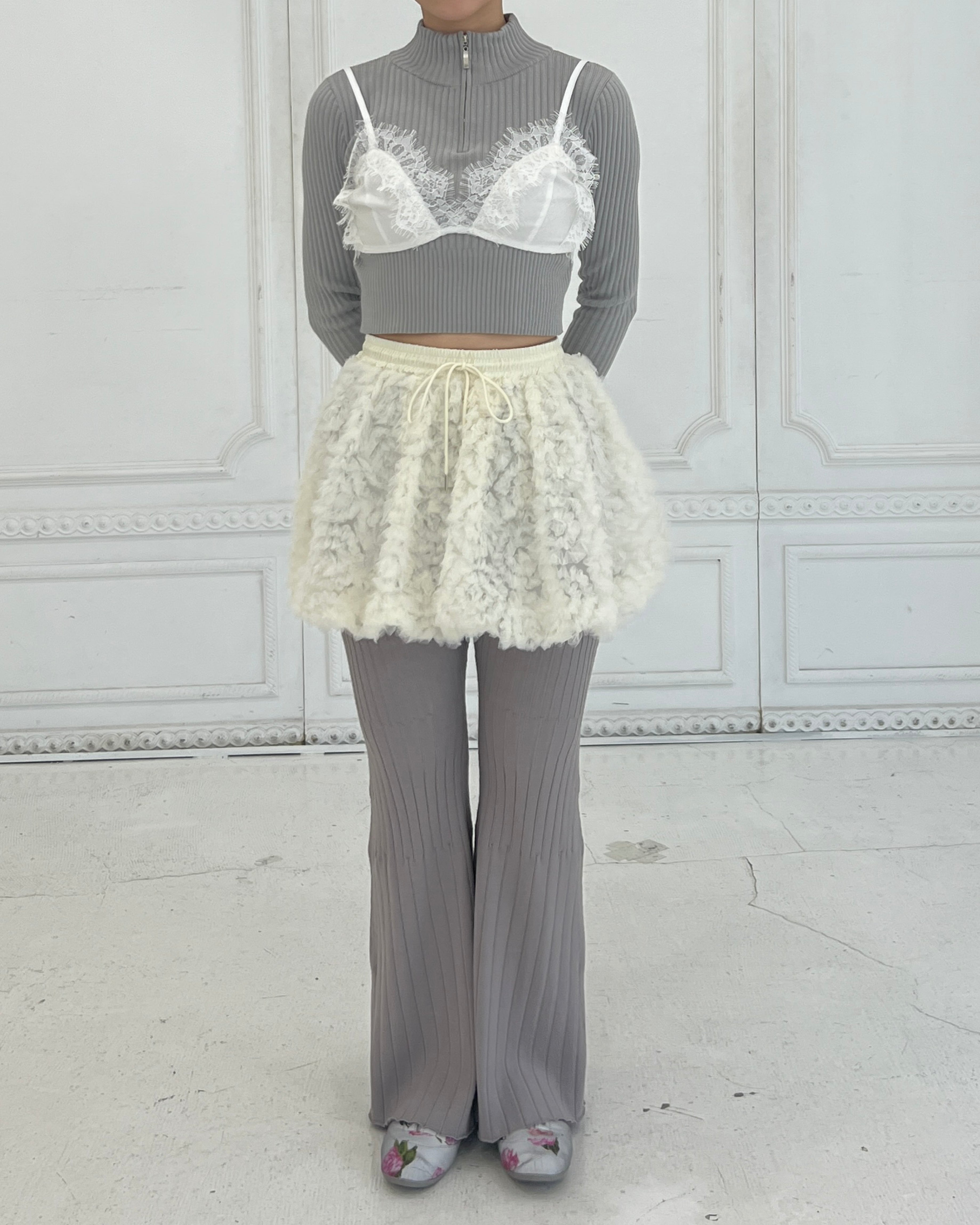 Tulle balloon mini skirt