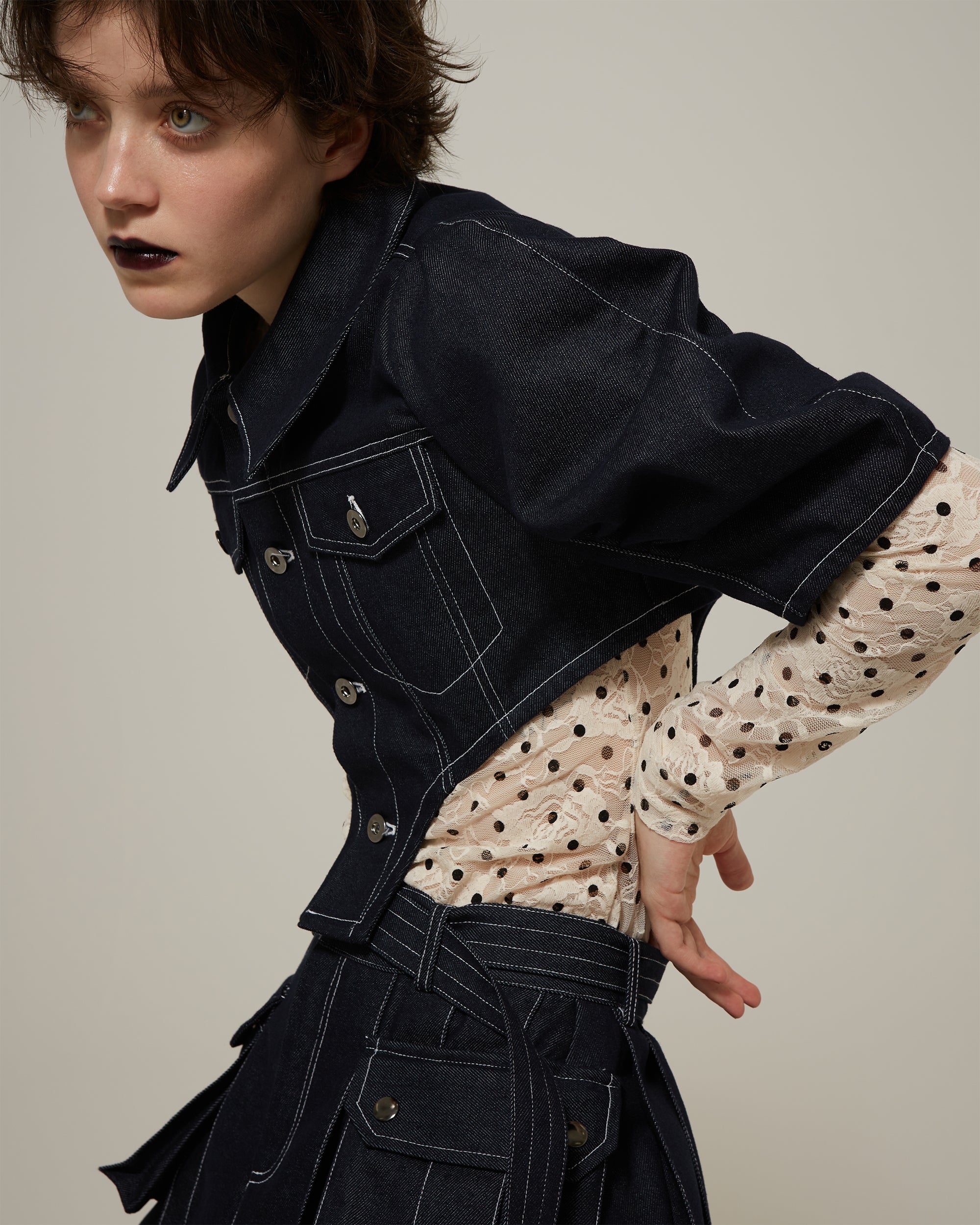 Cutline denim jacket