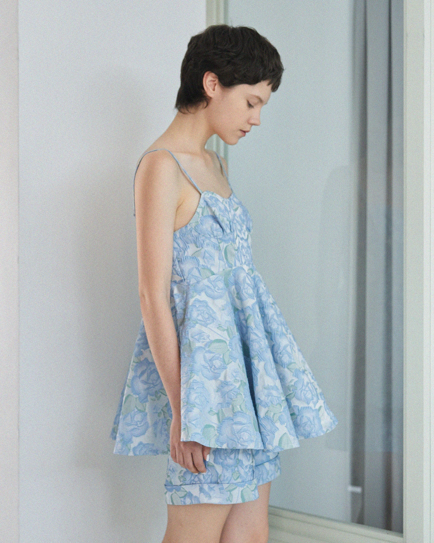 POPPY JACQUARD FLARE CAMI TUNIC