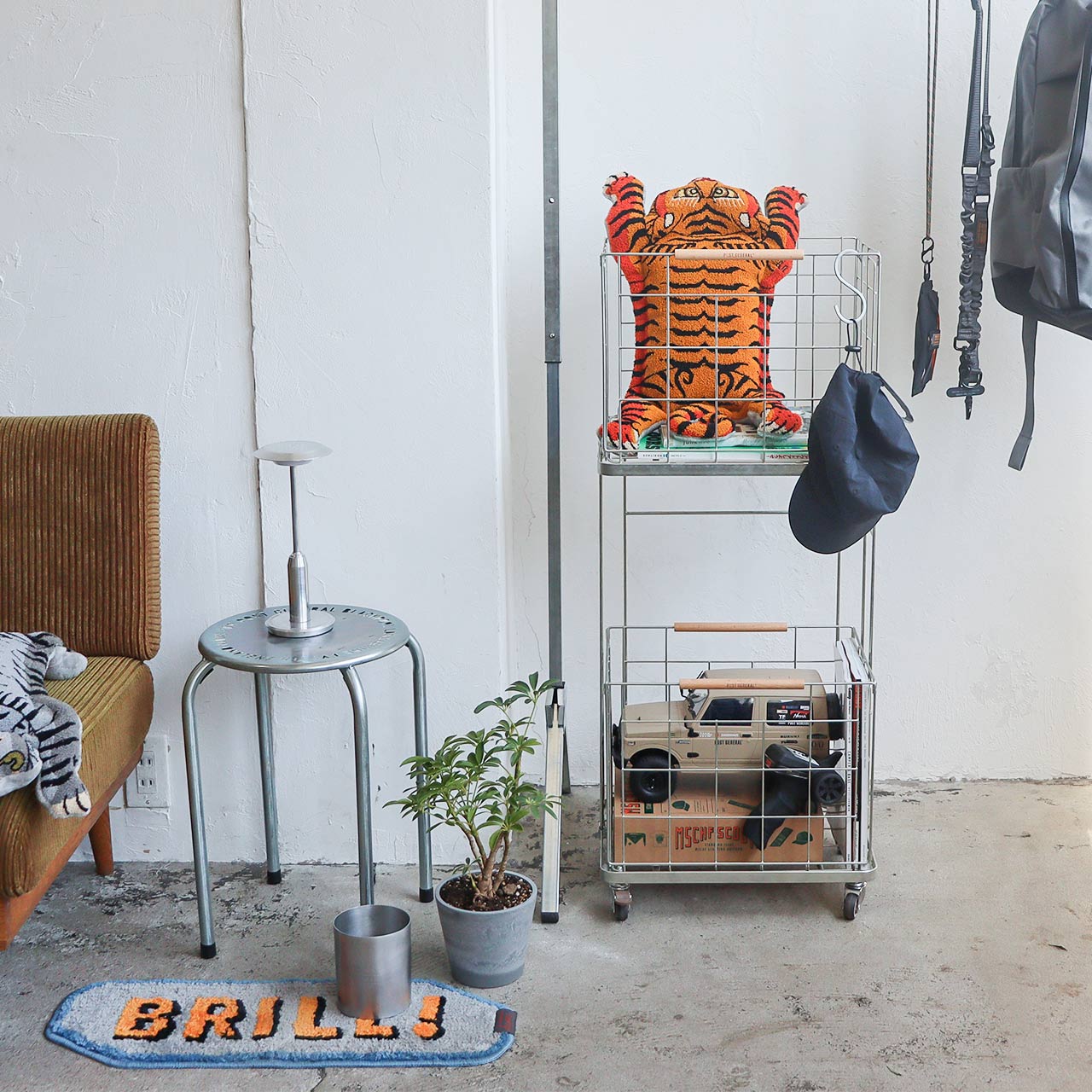 INDUSTRIAL LAUNDRY WAGON ZINC / インダストリアルランドリーワゴン