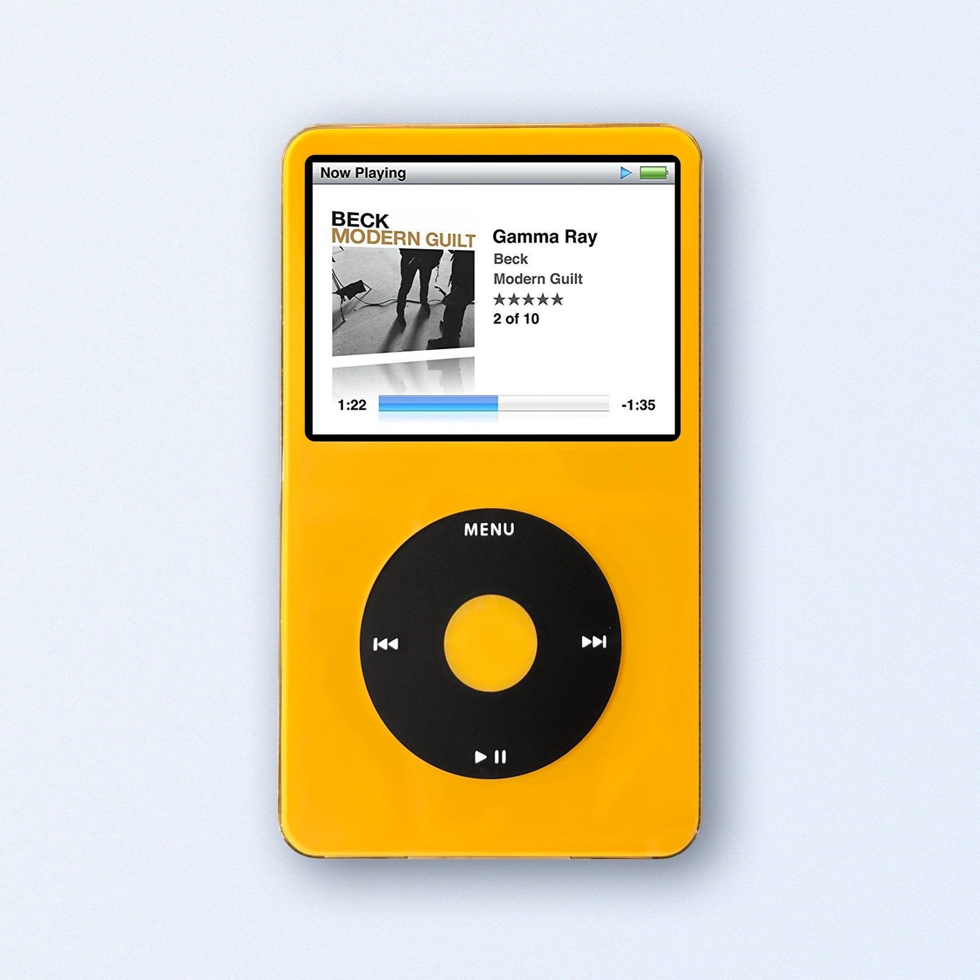 Yellow Apple iPod Classic Black 5th Generation upgraded with SDXC