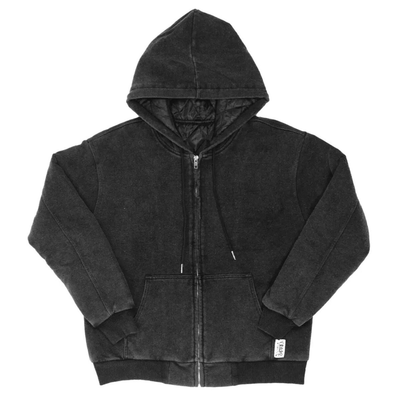 Op1um Hoodie jacket stone washed black zip- Hoodie skate online store