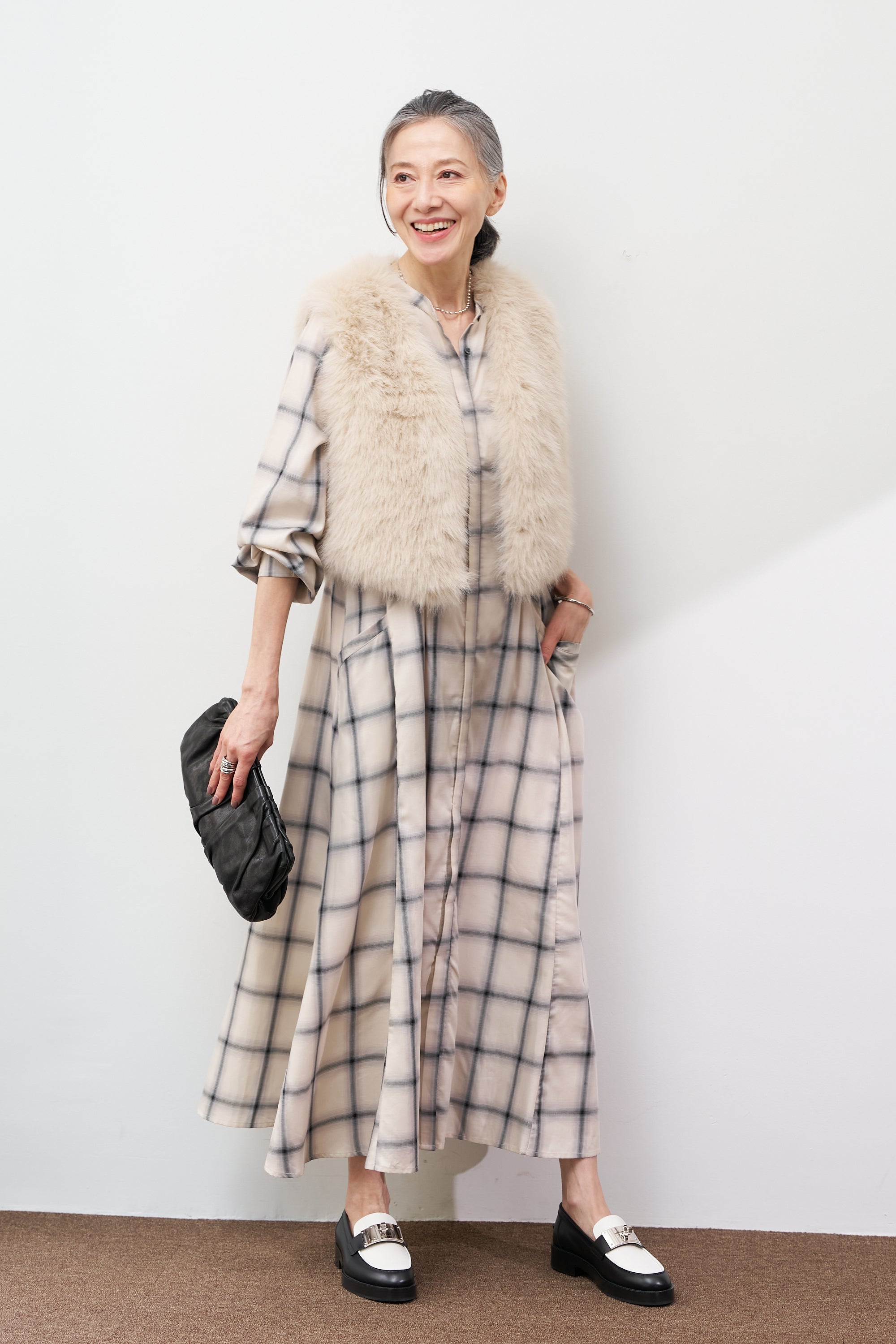 チェックフレアシャツワンピース – plusotoha