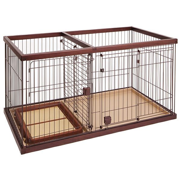 22%OFF】トイレのしつけが出来る ドッグルームサークル ブラウン