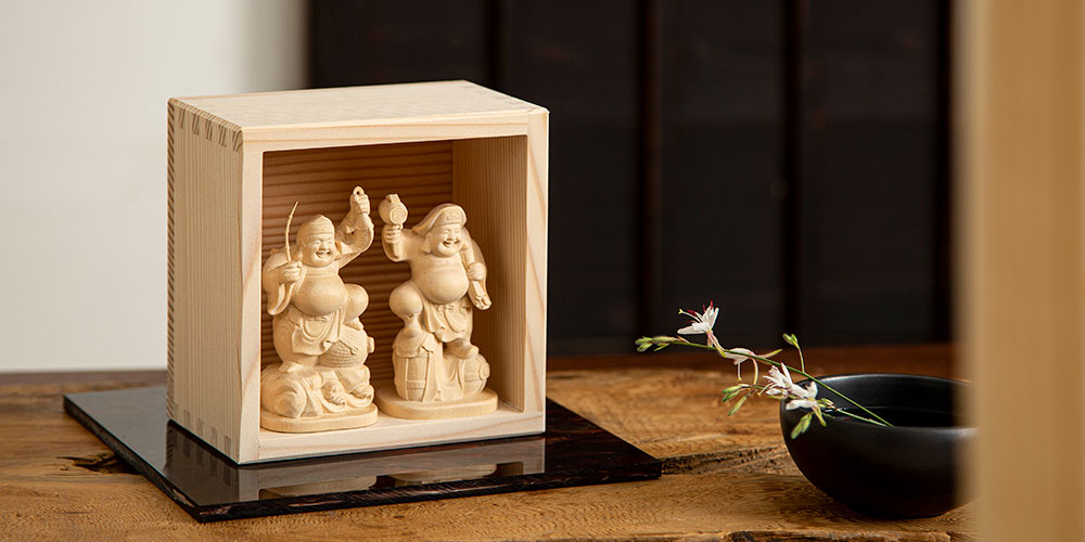 MORITA 定額山壽量院 祈祷開眼 大開運 枡入り恵比寿 大黒天 (小