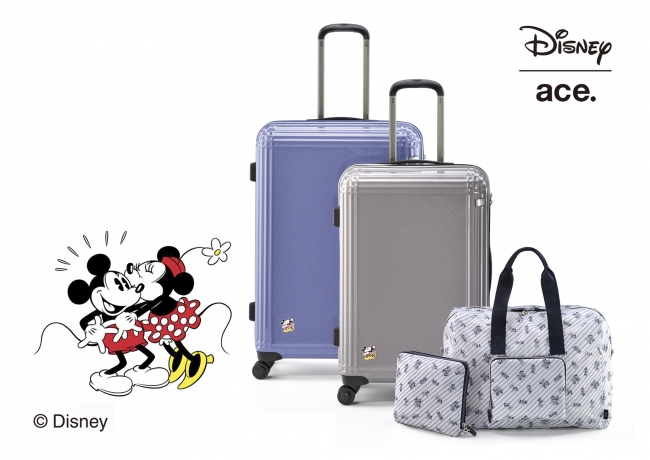 仲良しなミッキーマウス＆ミニーマウスが可愛い、シックなトラベル