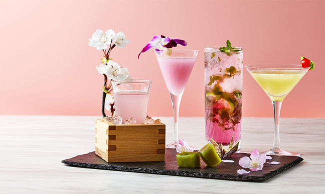 ホテル日航成田】100本の桜とともに、さくらカクテルでお花見気分