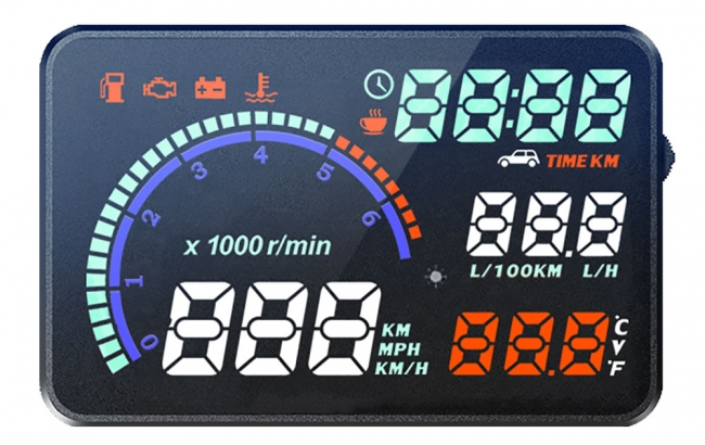 自動車用ヘッドアップディスプレイ「HUDネオトーキョー」OBD2タイプが