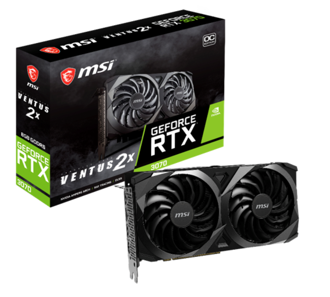 MSI、NVIDIA® GeForce RTX™ 3070を搭載したVENTUSシリーズモデル