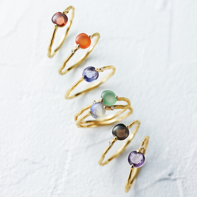 アガット】カラーパレットのような瑞々しい天然石リング発売 | 株式