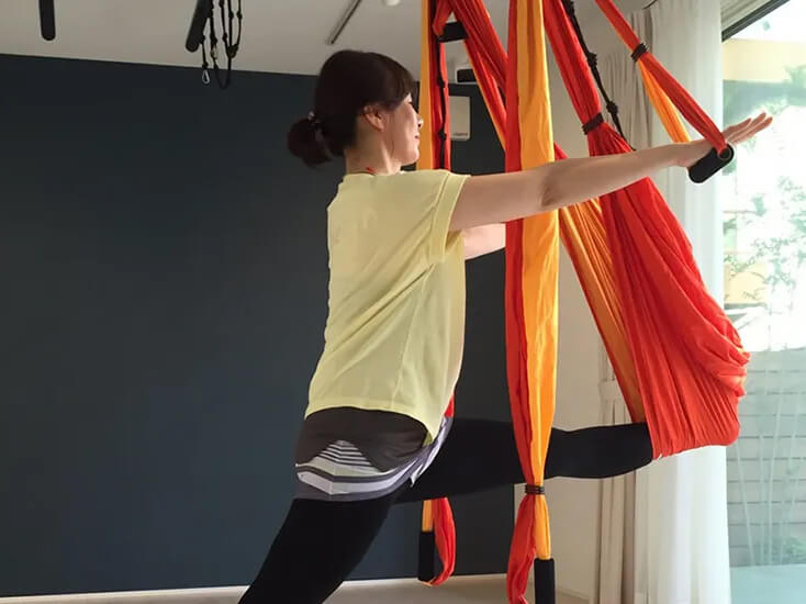 シルクサスペンション オレンジエクササイズ用ハンモック シルク