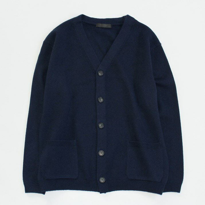 カシミヤ100％リラックスVネックカーディガン | Milestone公式