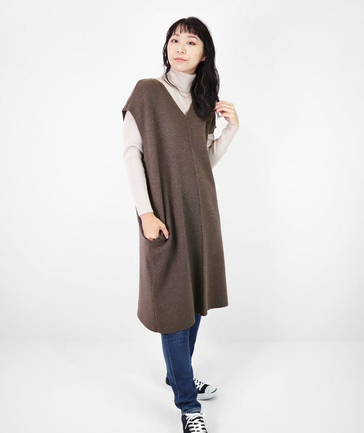 カシミヤ100％ロングベスト | Milestone公式オンラインストア