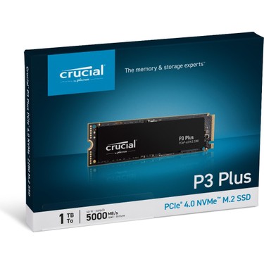 Crucial P3 Plus 1TB 3D NAND GEN4 NVMe PCIe M.2 SSD Fiyatı