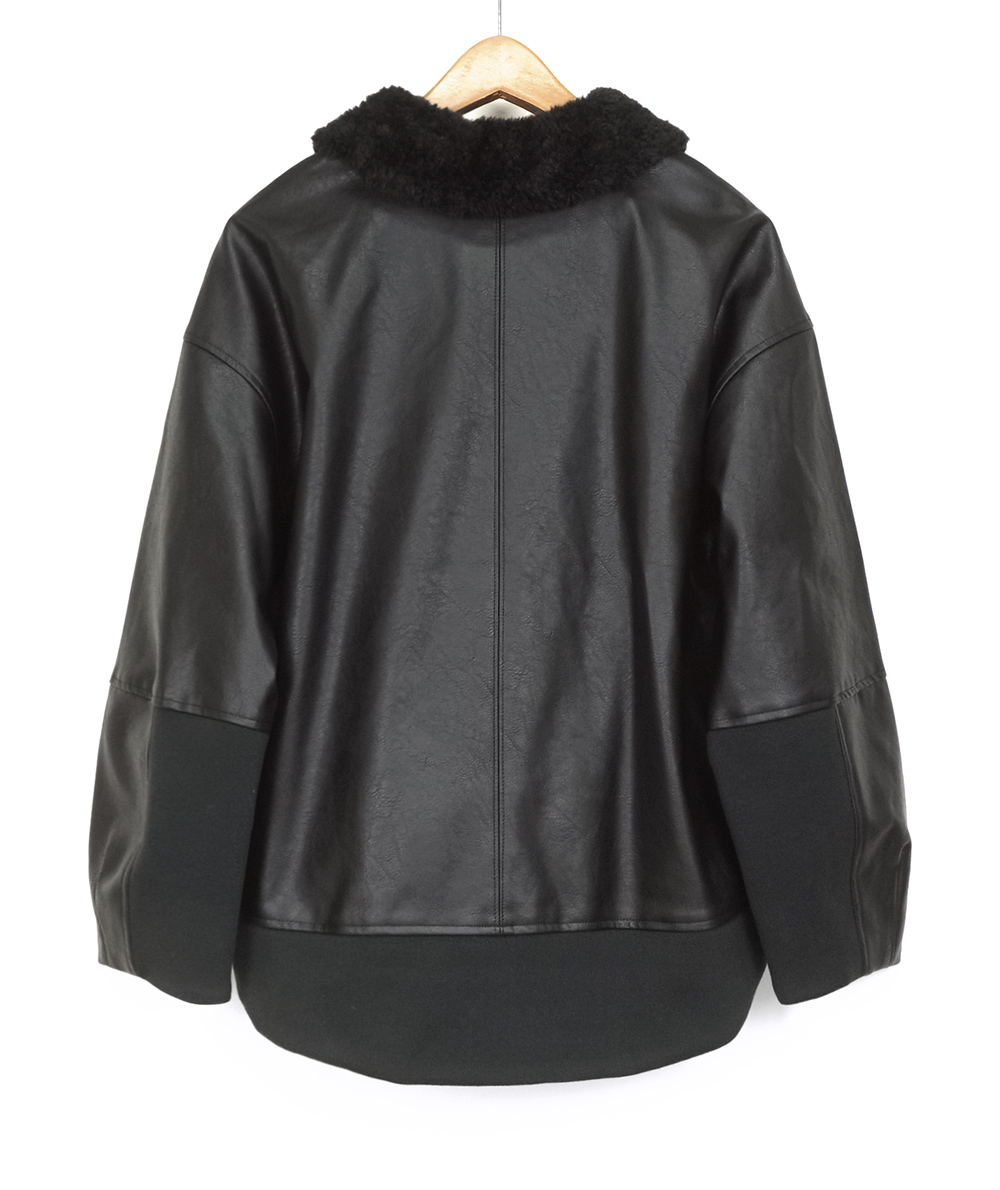 コクーンフェイクレザージャケット(ジャケット・コート) | Alphabet's