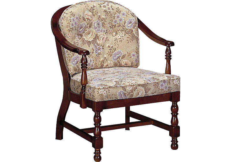 EHK26 オールドカリモク コロニアル 肘無椅子 イージーチェア ラウンジ