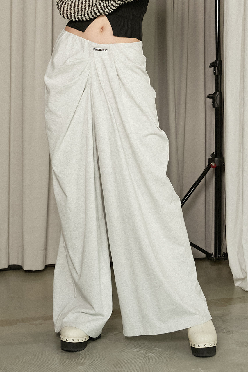 Drape Front Jersey Pants