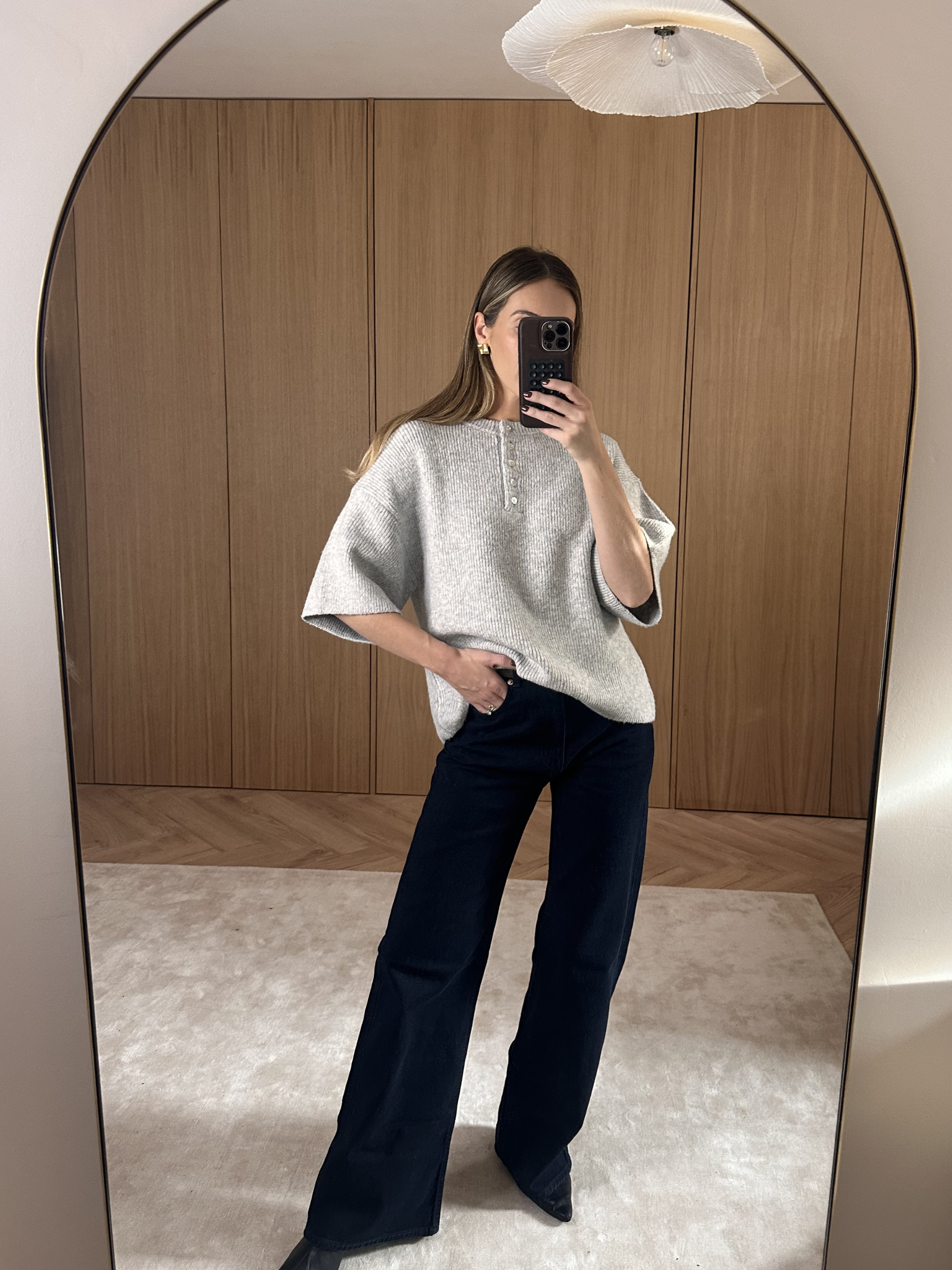 Amari Fluffy Knit Top - Grey Marl – Pretty Lavish