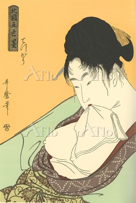 喜多川歌麿 「北国五色墨 てっぽう」 [127137661]のアート作品 - アフロ