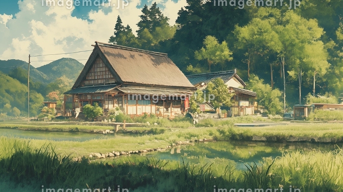 田舎の風景 デジタルアート 田舎の風景」 by しばしょー｜Artmeter