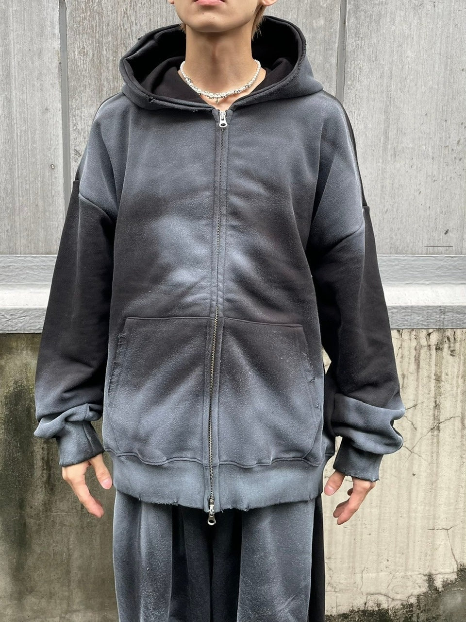 受注制【nmtc +】washing zip up hoodie (3color) / 【エヌエムティー