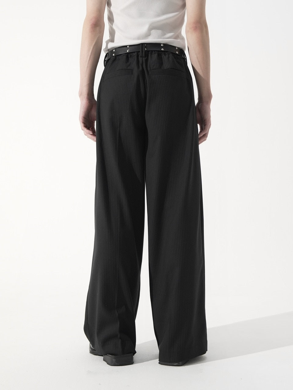 CS】stripe cross tuck drape slacks – PRESSING WEB SHOP