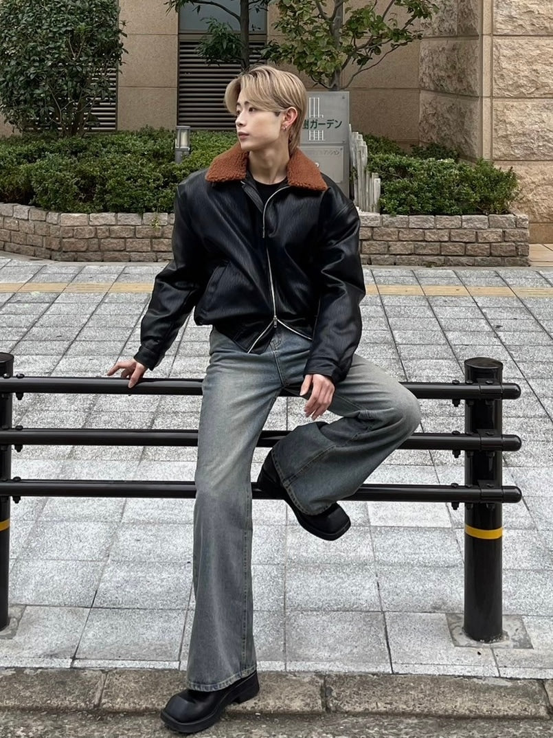 受注制【Chikashitsu +】biker leather mustang jacket – PRESSING WEB