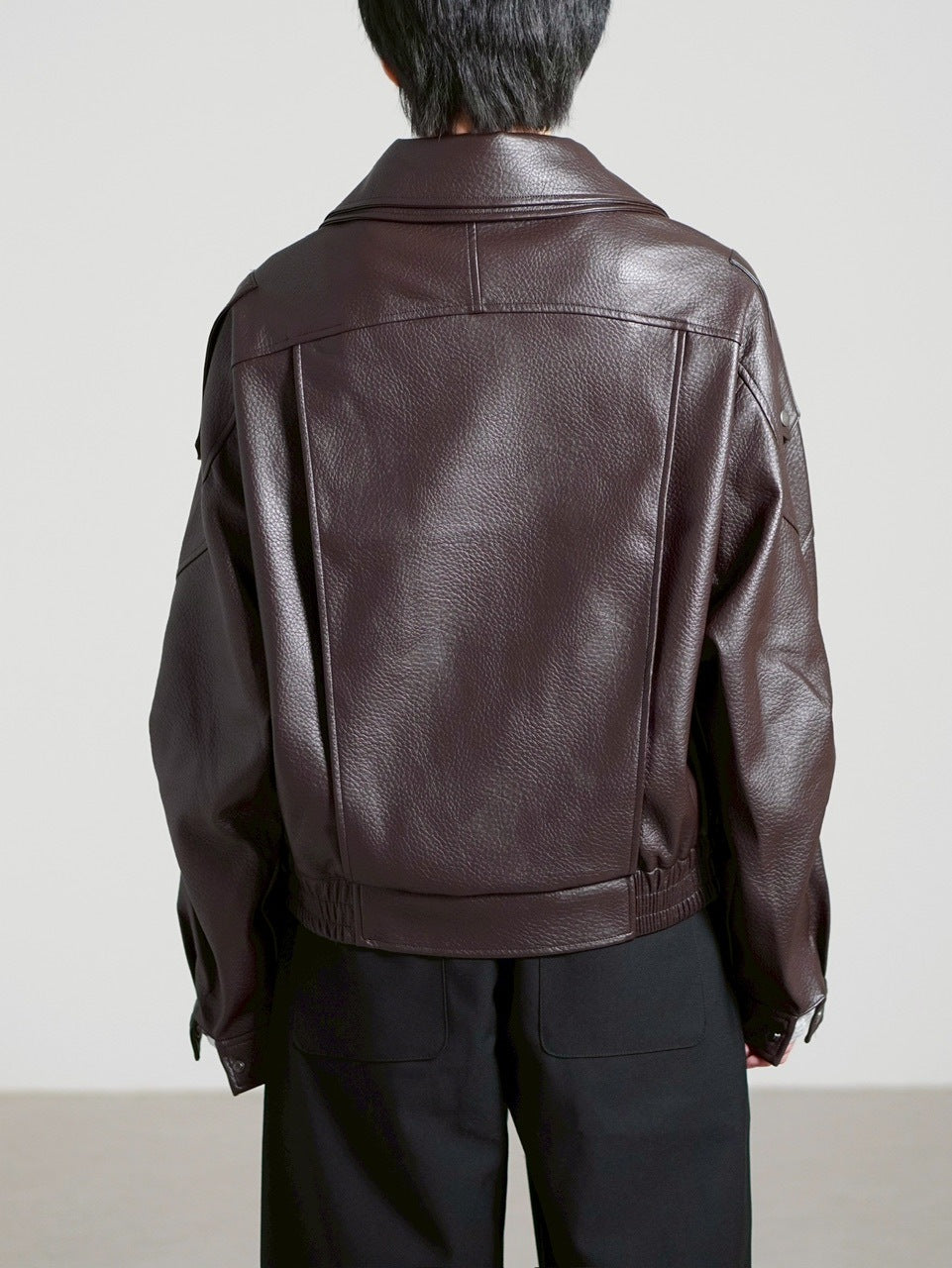 受注制【Chikashitsu +】high neck non-leather bomber jacket