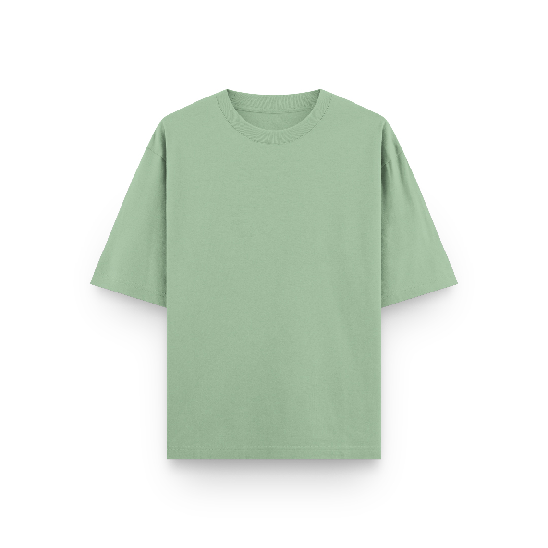 Oversized Apple Green Cotton T-Shirt - Print My Tee