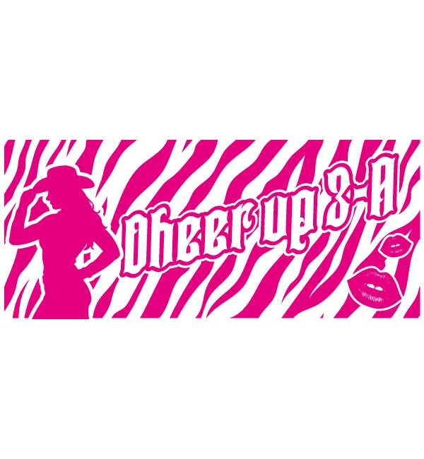 D-685 ゼブラ柄ウエスタンギャル タオルデザイン ｜ クラスTシャツ