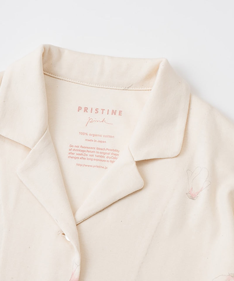 木蓮プリントフライスパジャマ / オーガニックコットン – PRISTINE