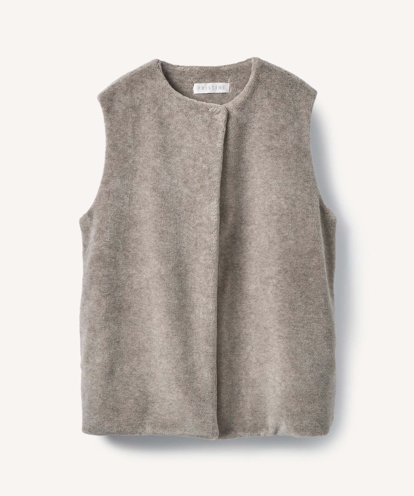 ヤクフェイクファーノーカラージレ / オーガニックコットン – PRISTINE