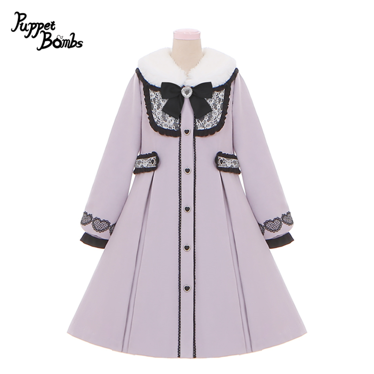 Q106】 ハートレース＆ティペット付きコート - puppetbombs