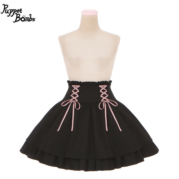 Q26】コルセットデザイン風フリルスカート【30％OFF】 - puppetbombs