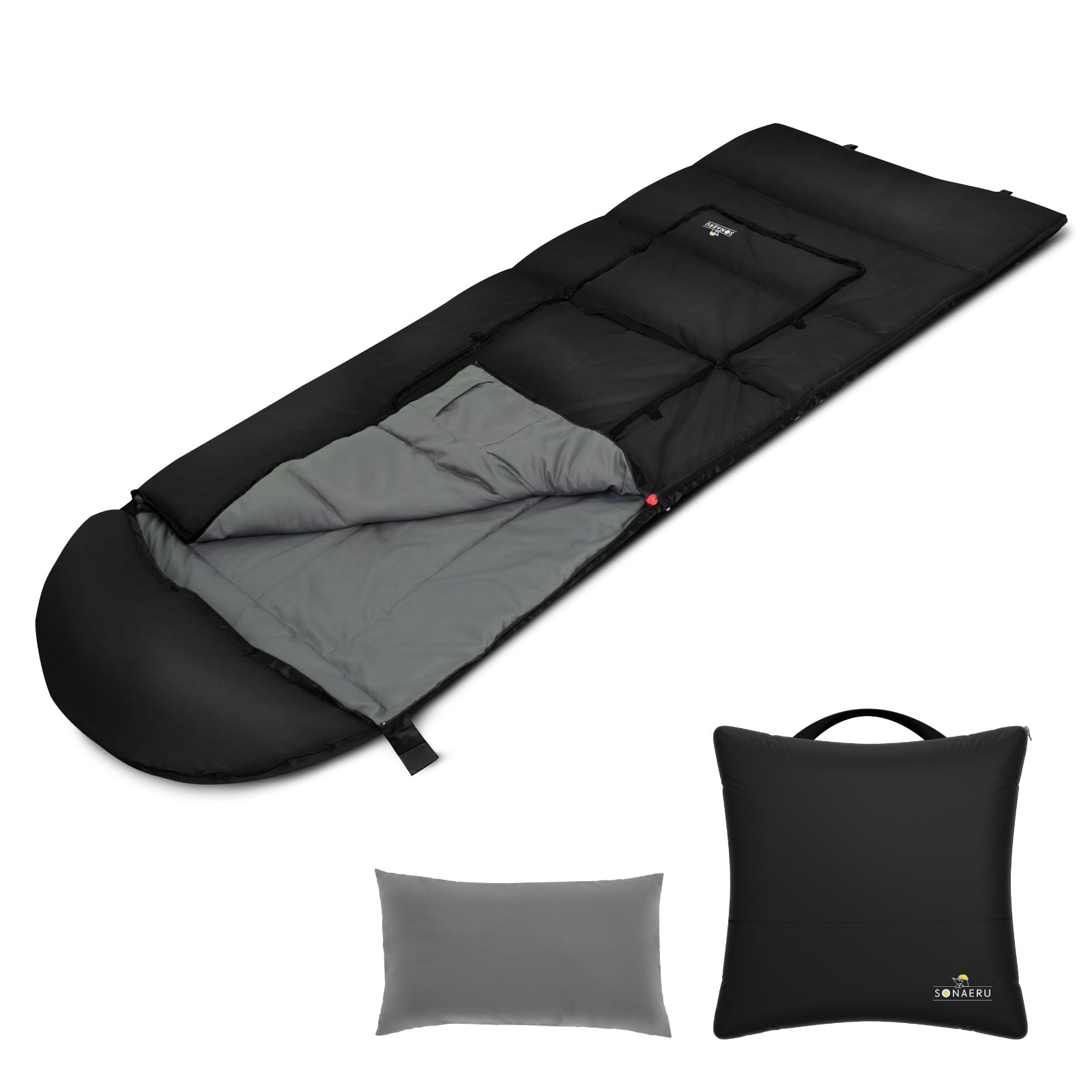寝袋 クッション 防災｜3WAY 洗える クッション寝袋 SONAERU