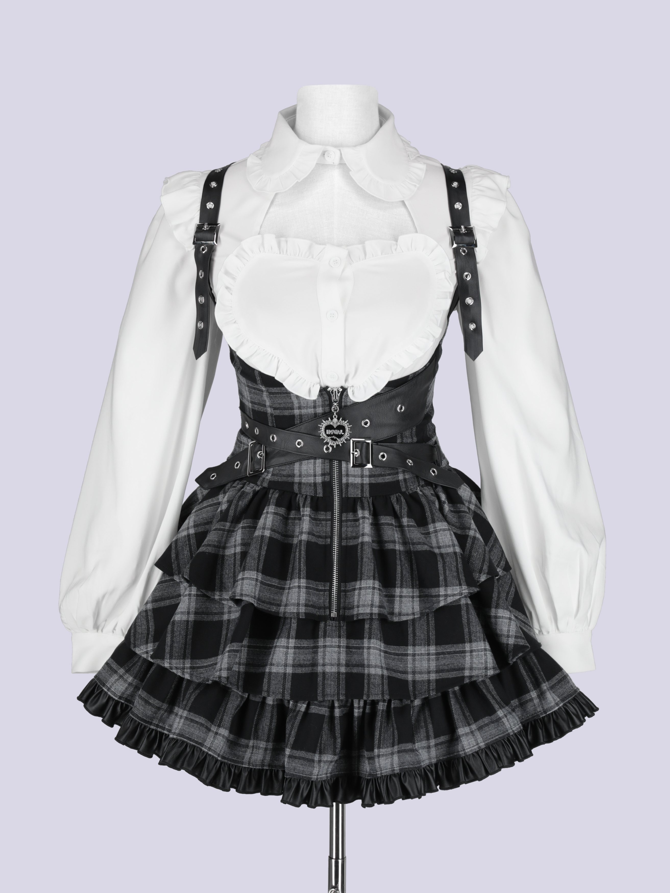 IMVAL / Frill Leather Dress [GRYCK] - QOOZA