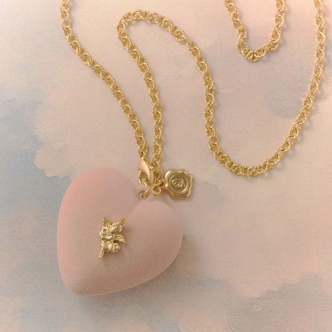 Q-pot.×キューピッド メルティーハート ネックレス(ピンク) | Q-pot