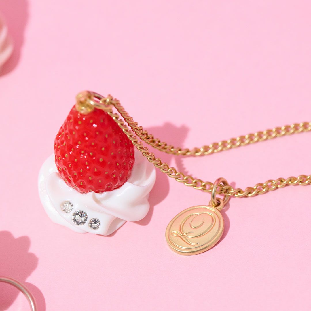 店舗限定商品】フレッシュストロベリー ネックレス（ホワイト） | Q