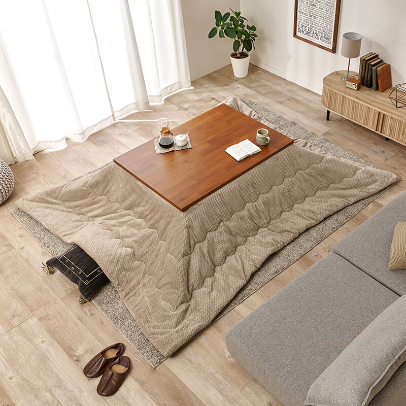 アカシア長方形こたつ 高さ2段階調節可能 [幅75/105/120/150][単品