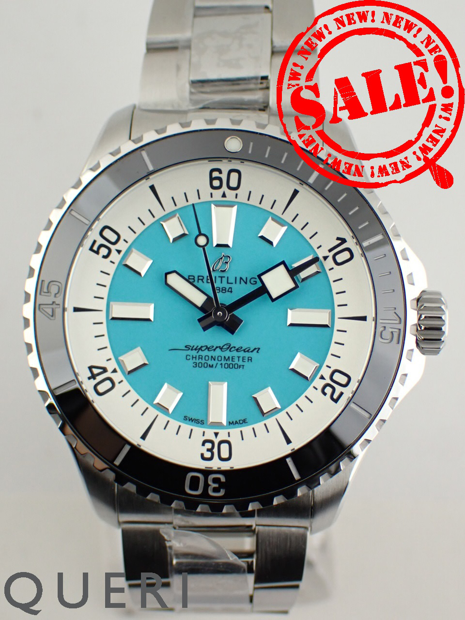 ブライトリング スーパーオーシャン オートマチック 44 ターコイズ文字