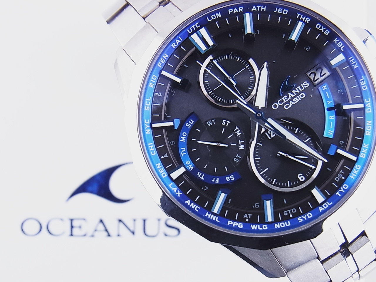 カシオ オシアナス マンタ ブラック文字盤OCW-S3000-1AJFを最安値価格