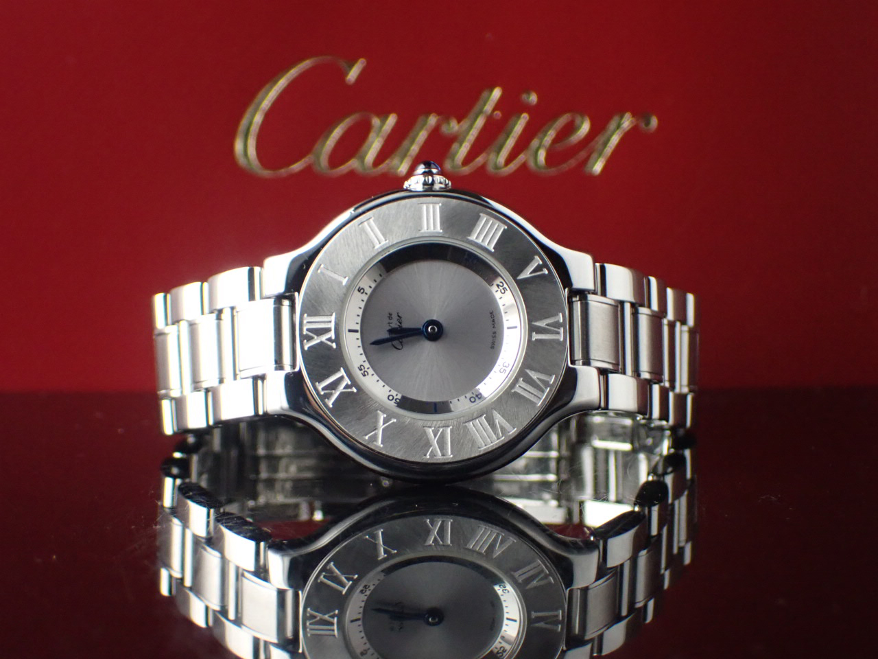 Cartier マスト21 ヴァンティアン レディースクォーツ腕時計 稼働品
