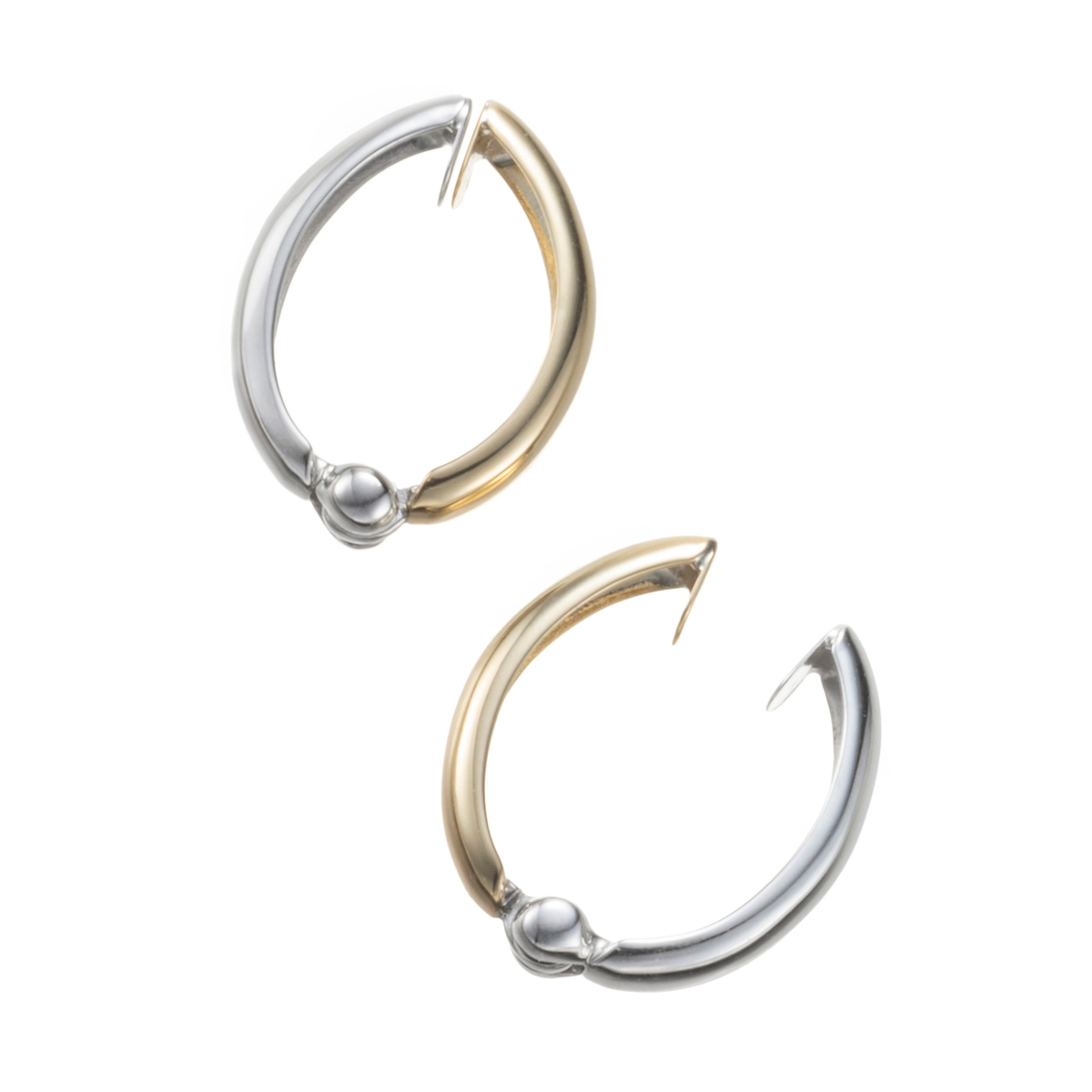 18KYG/PT950 リバーシブル シンプル ピアリング ピアリング - QVC.jp