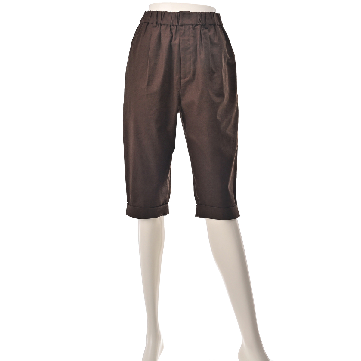 Anne Coquine ストレッチフレンチリネンバミューダパンツ アンコキーヌ