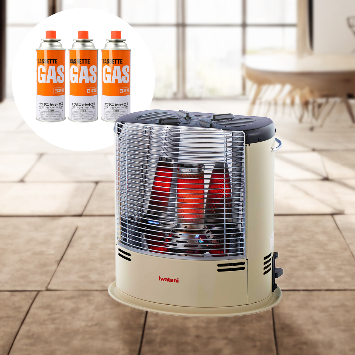 イワタニカセットガスストーブデカ暖lll カセットガス3本付セット