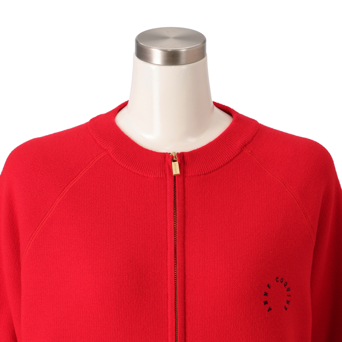 AnneCoquineコアスパンヤーンニットブルゾン ネット限定カラー