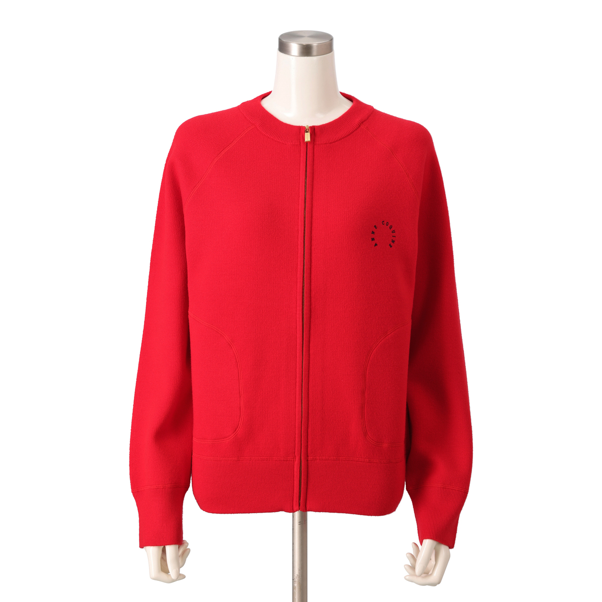 AnneCoquineコアスパンヤーンニットブルゾン ネット限定カラー